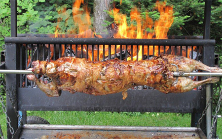 Lammb spit roast